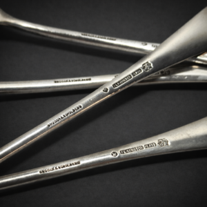 Cucharitas inglesas Elkington para Broqua & Scholberg.