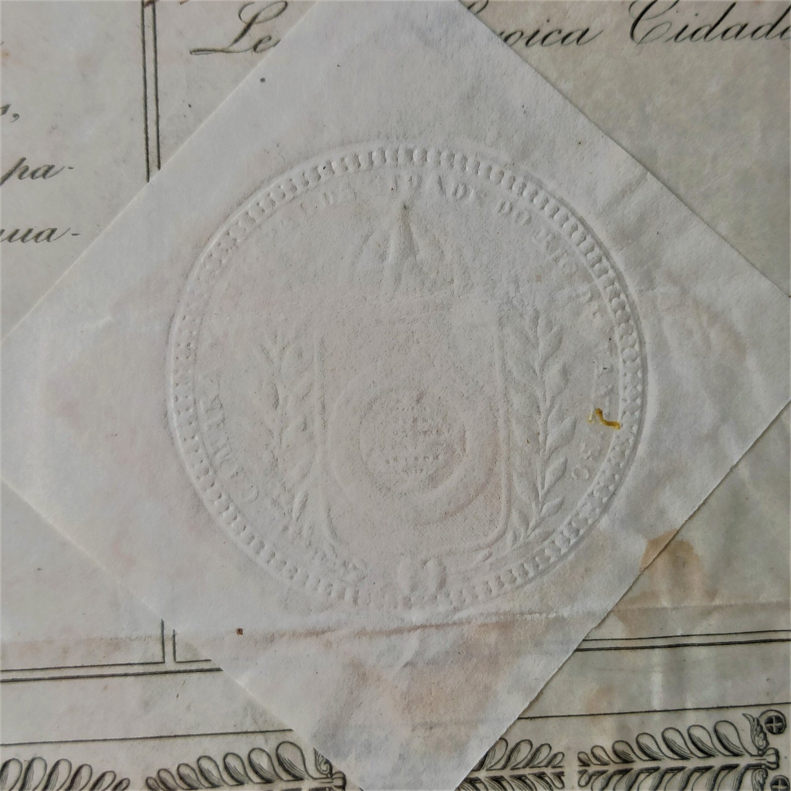 Carta de Saúde de 1839, Río de Janeiro–Montevideo. Carta de Saúde 1839 Río de Janeiro–Montevideo.