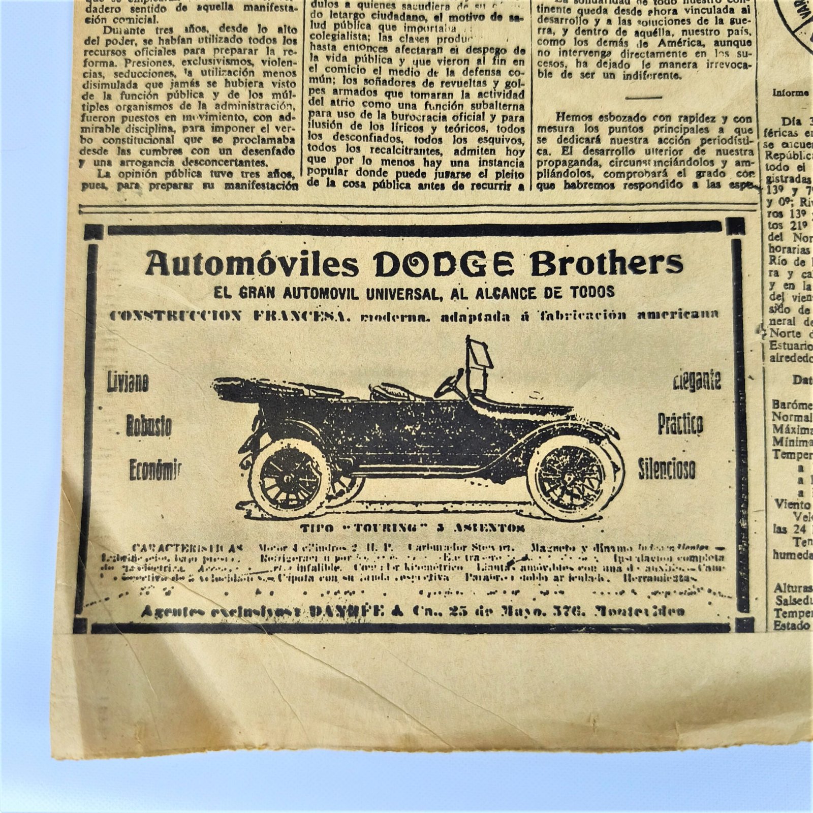 Primer número del diario "La Mañana", 1917. Primer número del diario" La Mañana", 1917.