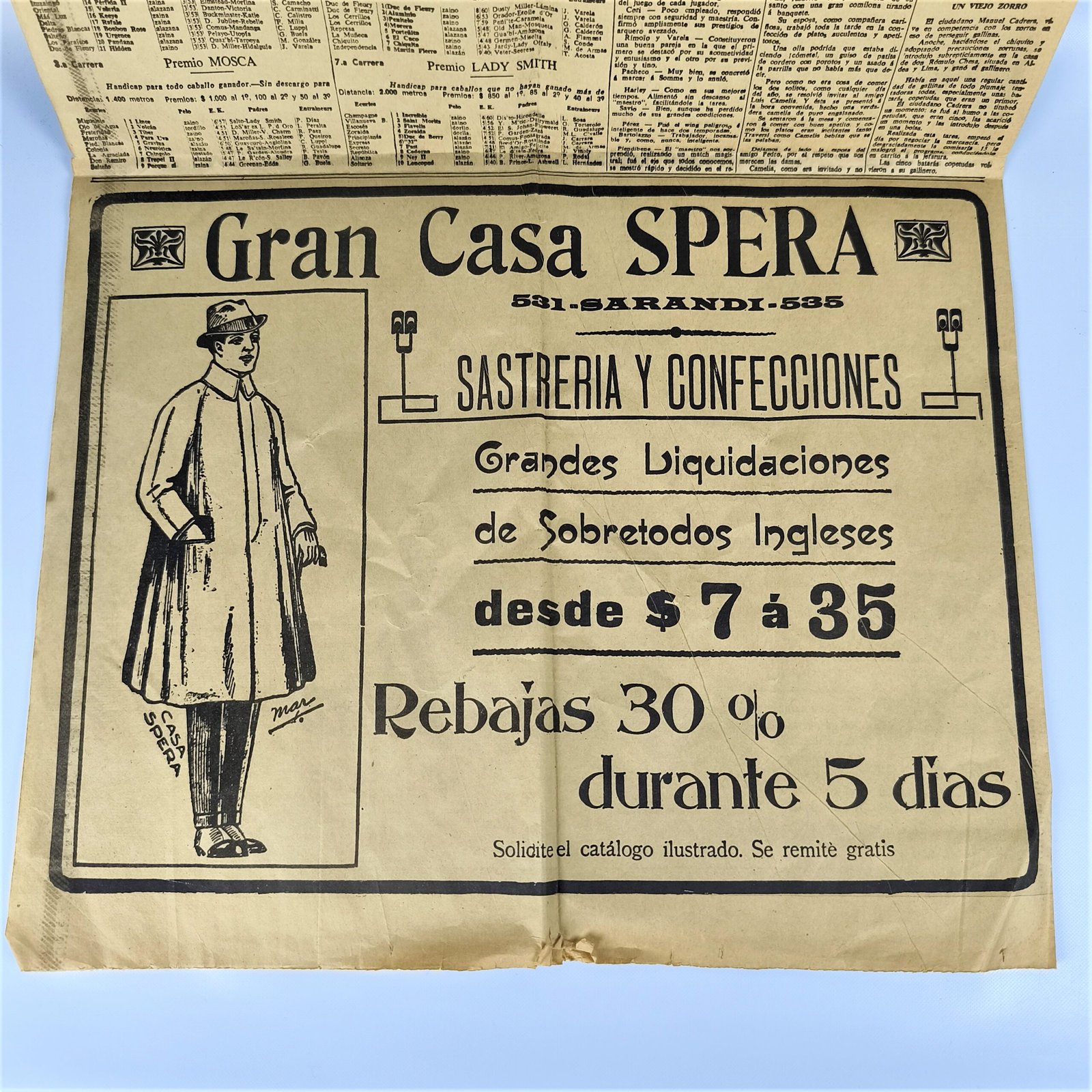 Primer número del diario "La Mañana", 1917. Primer número del diario" La Mañana", 1917.