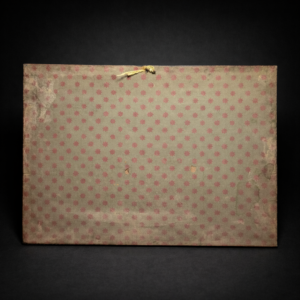 Cuadro vintage bordado; conejo y zanahoria. Circa 1950.