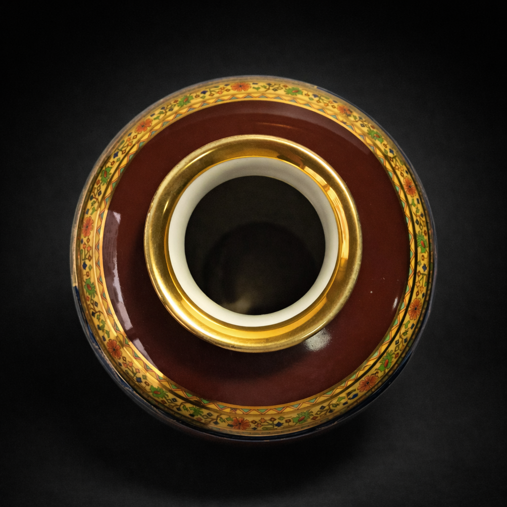 Jarrón de porcelana "Vieja Viena". Circa 1920. Jarrón de porcelana "Vieja Viena". Circa 1920.