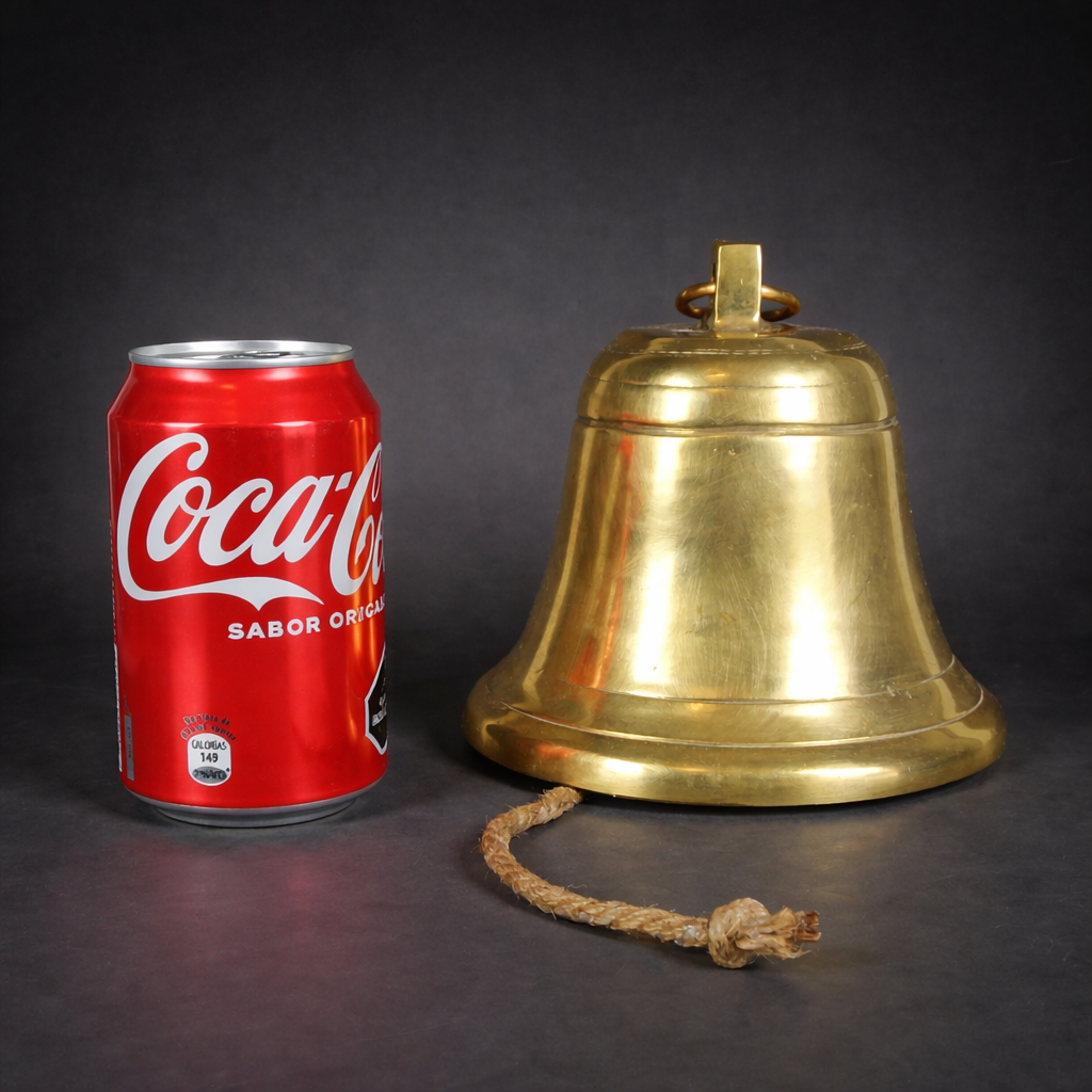 Campana antigua de bronce macizo. Circa siglo XX. Campana antigua de bronce macizo. Circa siglo XX.