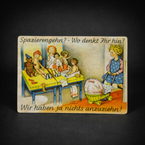 Inicio Carpeta alemana de agujas con tema infantil. Circa 1930.