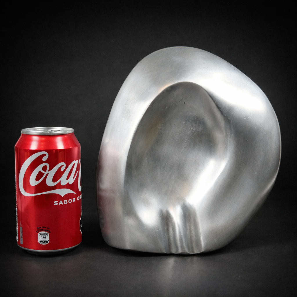 Cenicero modernista en aluminio macizo – circa 1970. Cenicero modernista en aluminio macizo – circa 1970.