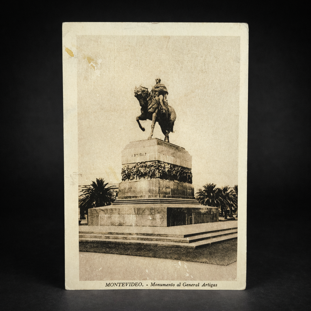 Postal histórica del Monumento a Artigas. Circa 1940. Postal histórica del Monumento a Artigas. Circa 1940.