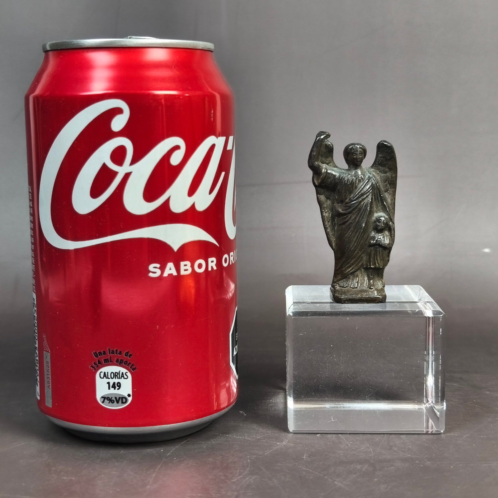 Ángel Custodio En Bronce Devocional. Circa Siglo XIX. Ángel Custodio En Bronce Devocional. Circa Siglo XIX.