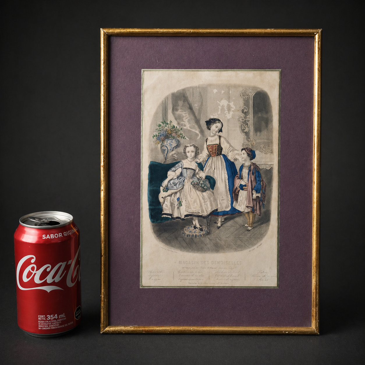 Lámina francesa antigua época victoriana; siglo XIX. Lámina francesa antigua época victoriana; siglo XIX.