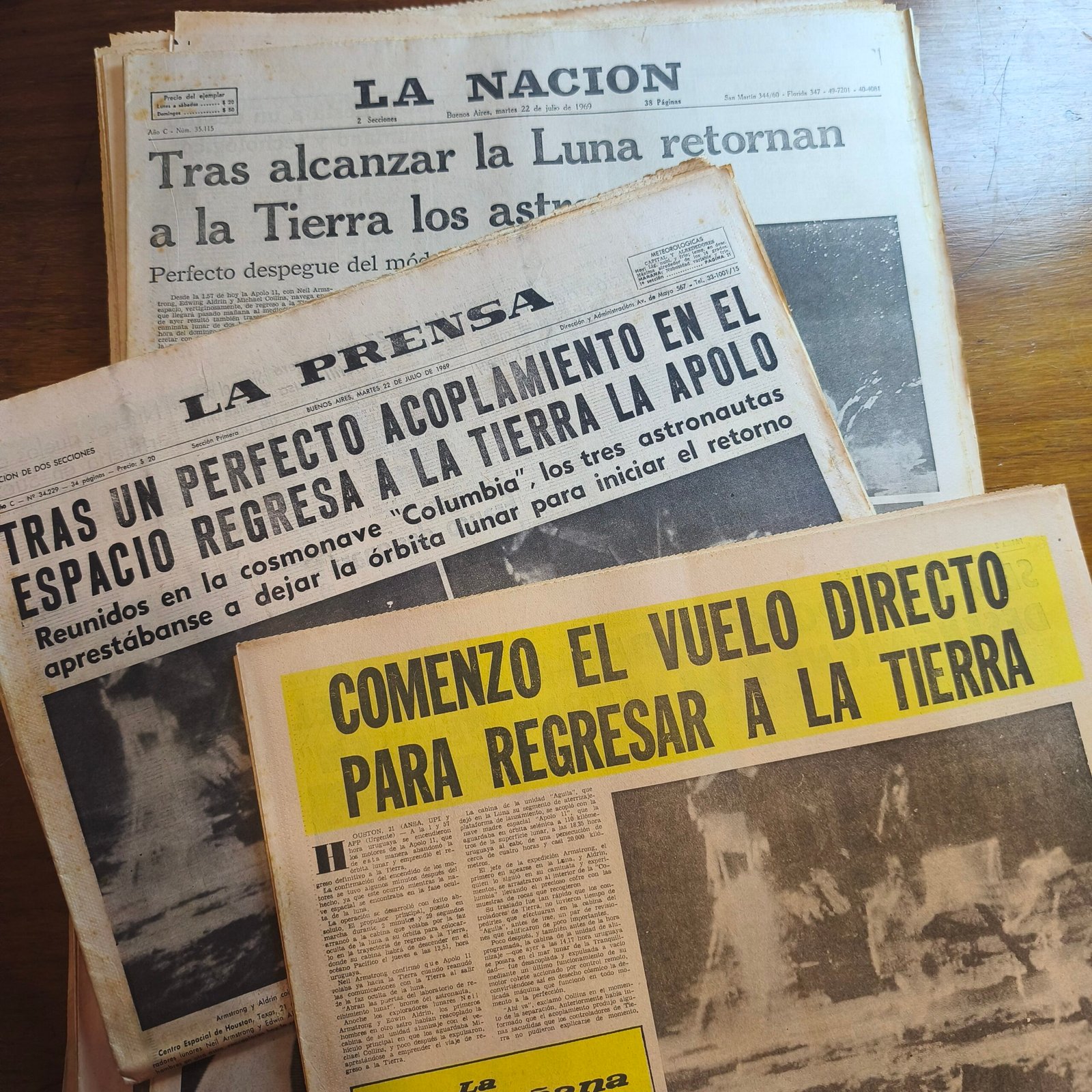 Periódicos originales con cobertura de la misión Apolo 11, ca. 1969 Periódicos originales con cobertura de la misión Apolo 11, ca. 1969 - Imagen 4
