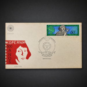 Sobre filatélico "Copérnico 500 años"; ca. 1973.