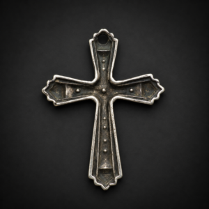 Antigua cruz de plata con marquesitas. Ca. 1930.