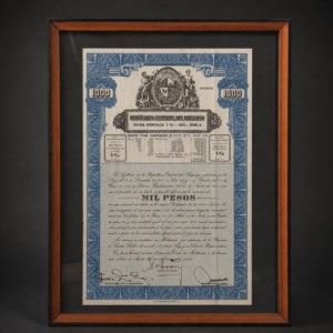 Bono estatal uruguayo de 1000 pesos, ca. 1960.