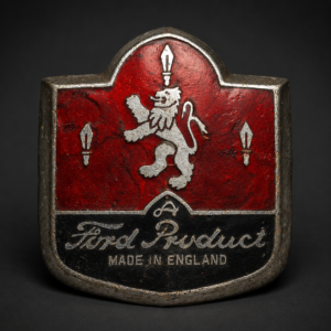 Inicio Emblema original Ford Zephyr inglés, ca. 1950.
