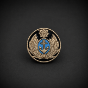 Pin solapero naval uruguayo esmaltado, ca. 1950.