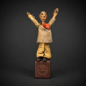 Juguete articulado Elfco de baquelita y tela, ca. 1930.