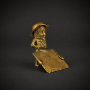 Portatarjetas de escritorio en bronce, ca. 1920.