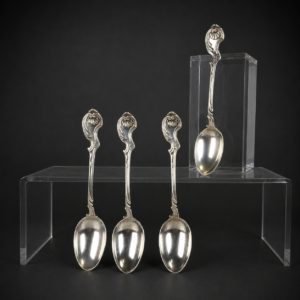 Juego de cucharitas Christofle Art Nouveau, ca. 1900.