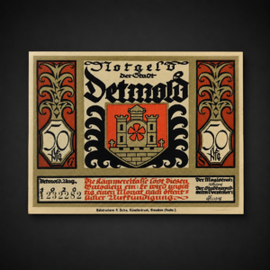 Tres billetes Notgeld de Detmold, 1920. Tres billetes Notgeld de Detmold, 1920.
