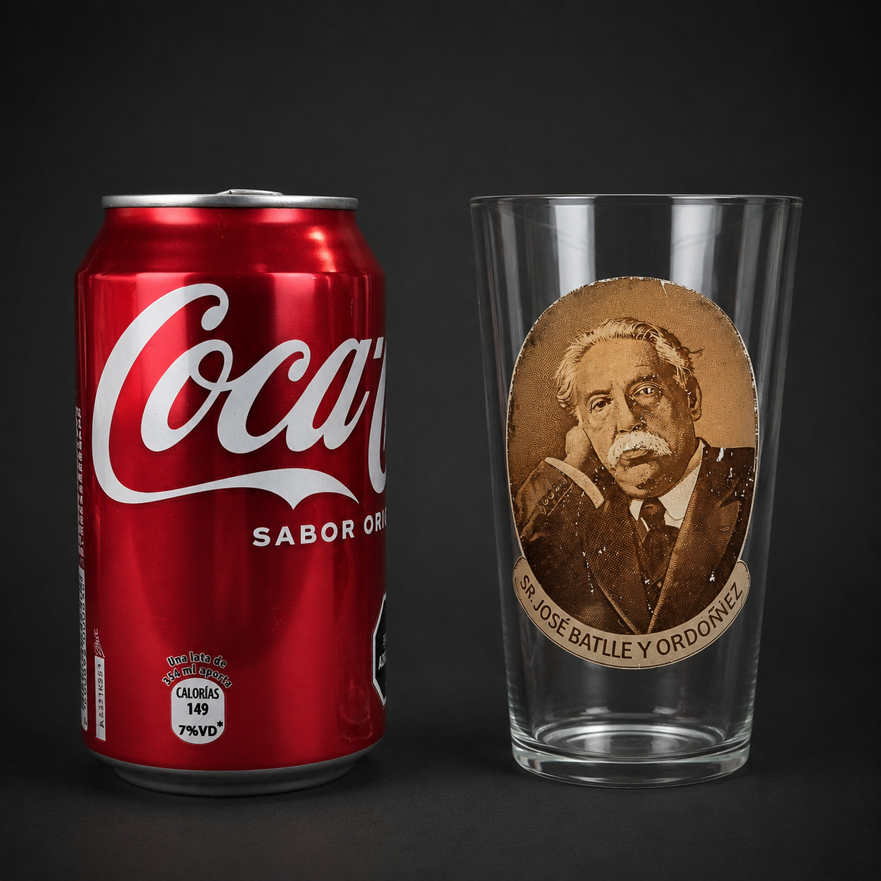 Vaso con retrato de José Batlle y Ordóñez, ca. 1930. Vaso con retrato de José Batlle y Ordóñez, ca. 1930.