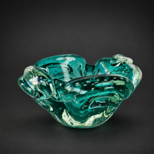 Cenicero artístico de cristal Murano sommerso, ca. 1960.