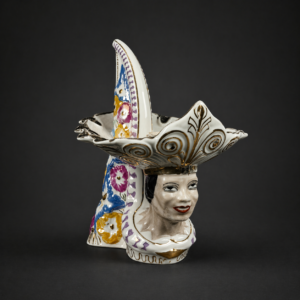 Cenicero-florero de porcelana Santana Pedreira, ca. 1960.