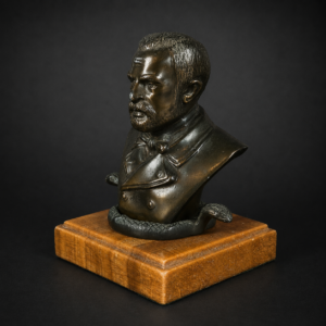 Busto de Louis Pasteur en metal patinado, ca. 1900. Busto de Louis Pasteur en metal patinado, ca. 1900.