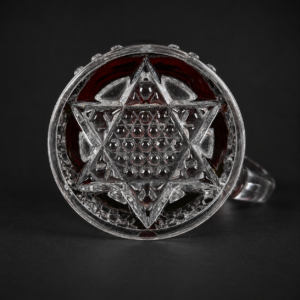 Tacita victoriana Ruby Glass grabada, ca. 1910. Tacita victoriana Ruby Glass grabada, ca. 1910.