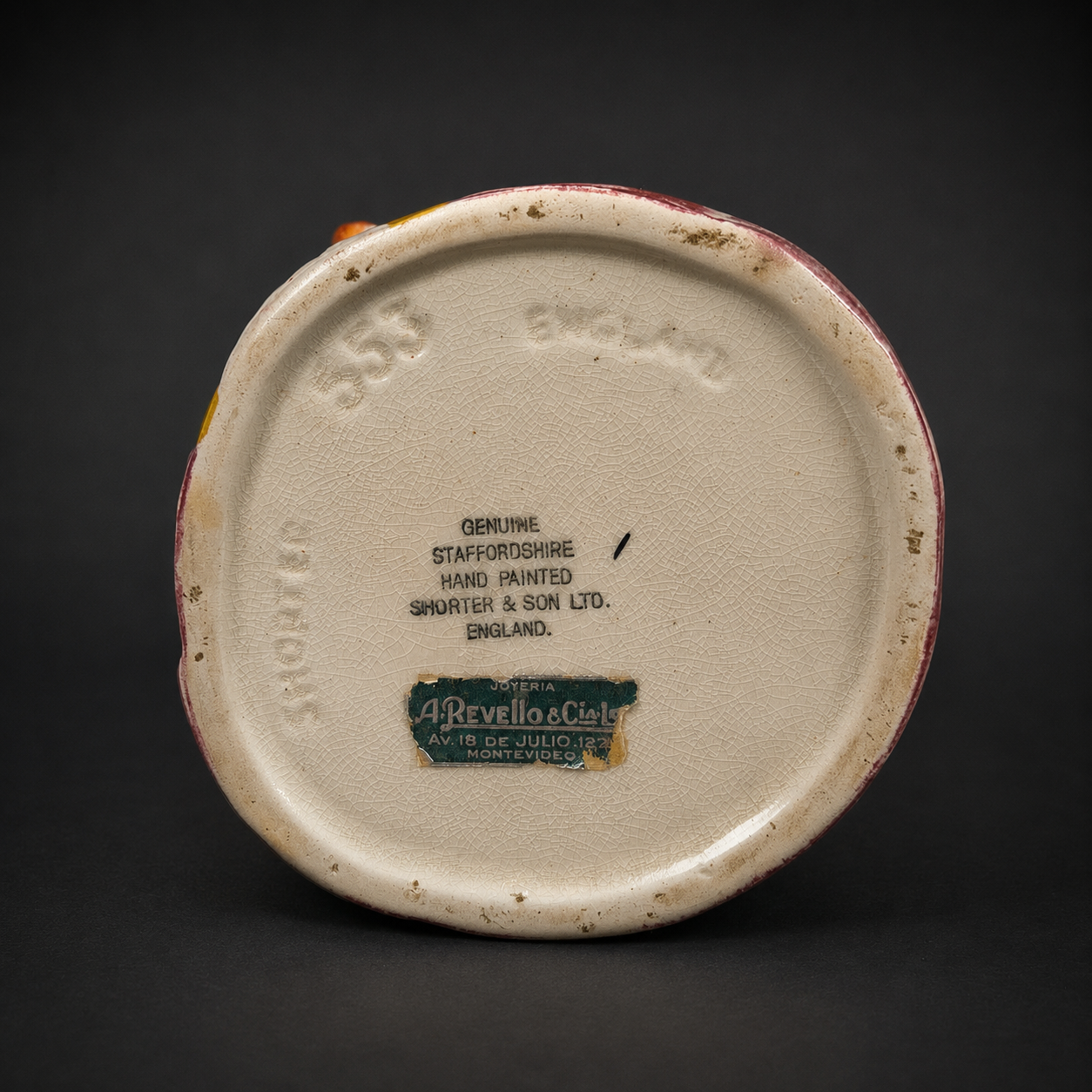 Frasco inglés para tabaco Shorter & Son, ca. 1950. Frasco inglés para tabaco Shorter & Son, ca. 1950.