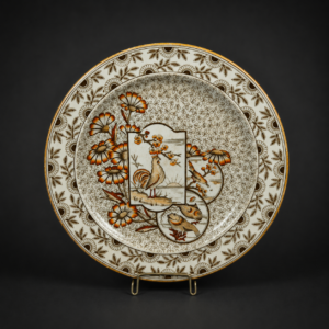 Pareja de platos ingleses Ridgways Devonshire, ca. 1880.