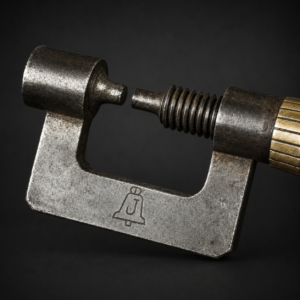 Micrómetro antiguo de precisión para relojería, ca. 1900.