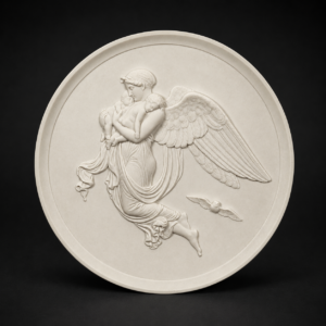 Placa de porcelana Royal Copenhagen en biscuit, ca. 1950.