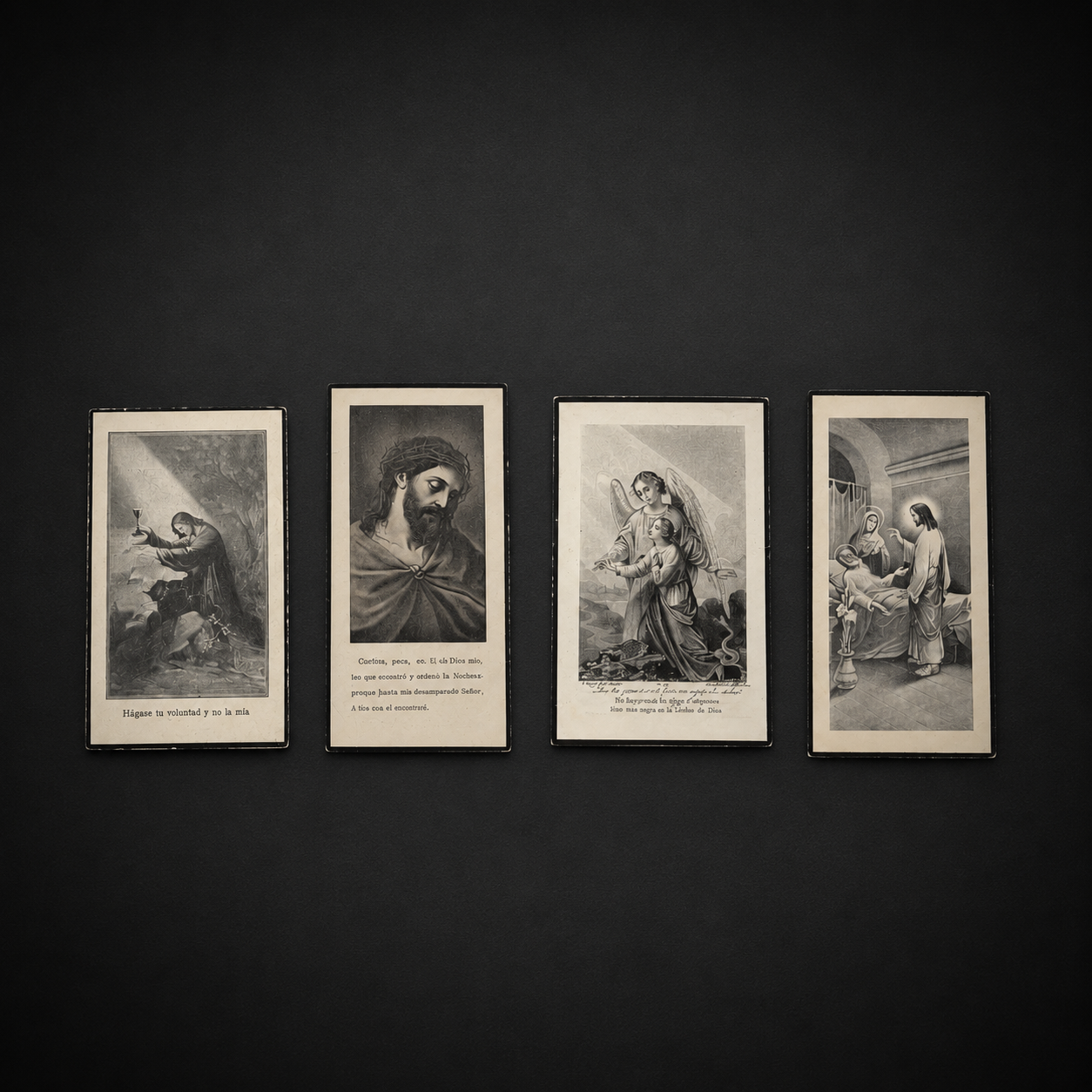 Conjunto de tarjetas mortuorias religiosas, ca. 1916–1928. Conjunto de tarjetas mortuorias religiosas, ca. 1916–1928.