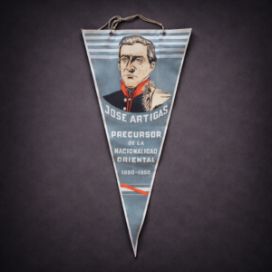Banderín conmemorativo de José Artigas, ca. 1950.