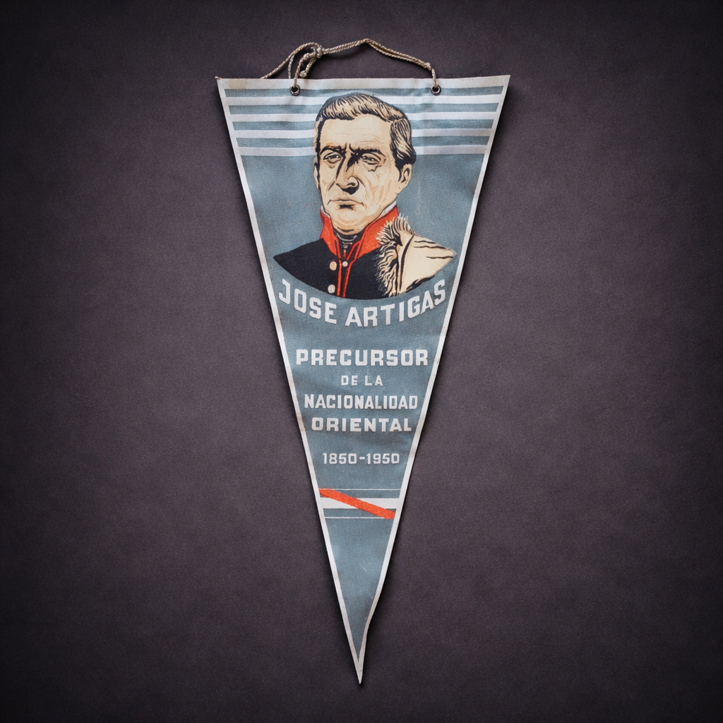 Banderín conmemorativo de José Artigas, ca. 1950. Banderín conmemorativo de José Artigas, ca. 1950.