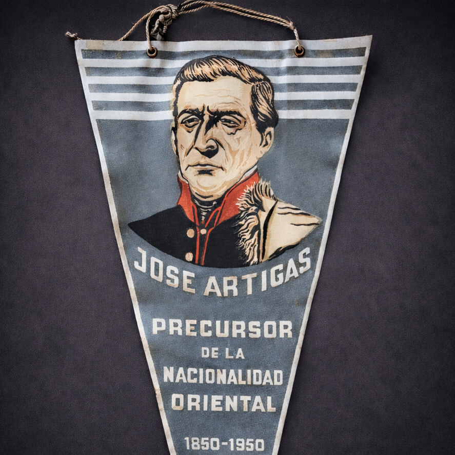 Banderín conmemorativo de José Artigas, ca. 1950. Banderín conmemorativo de José Artigas, ca. 1950.