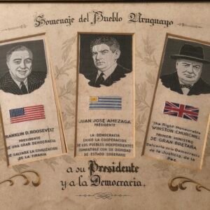 Cuadro conmemorativo de Juan José Amézaga y los Aliados, ca. 1943–1945.