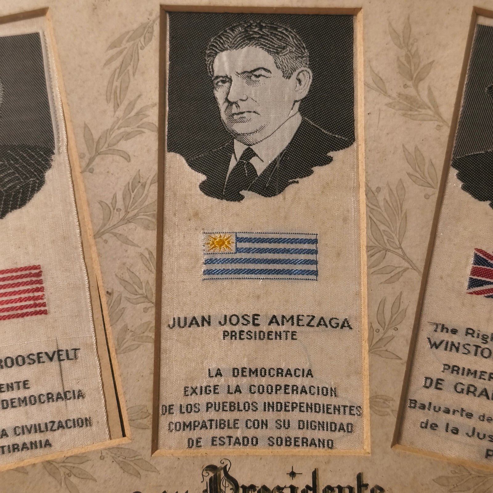 Cuadro conmemorativo de Juan José Amézaga y los Aliados, ca. 1943–1945. Cuadro conmemorativo de Juan José Amézaga y los Aliados, ca. 1943–1945.