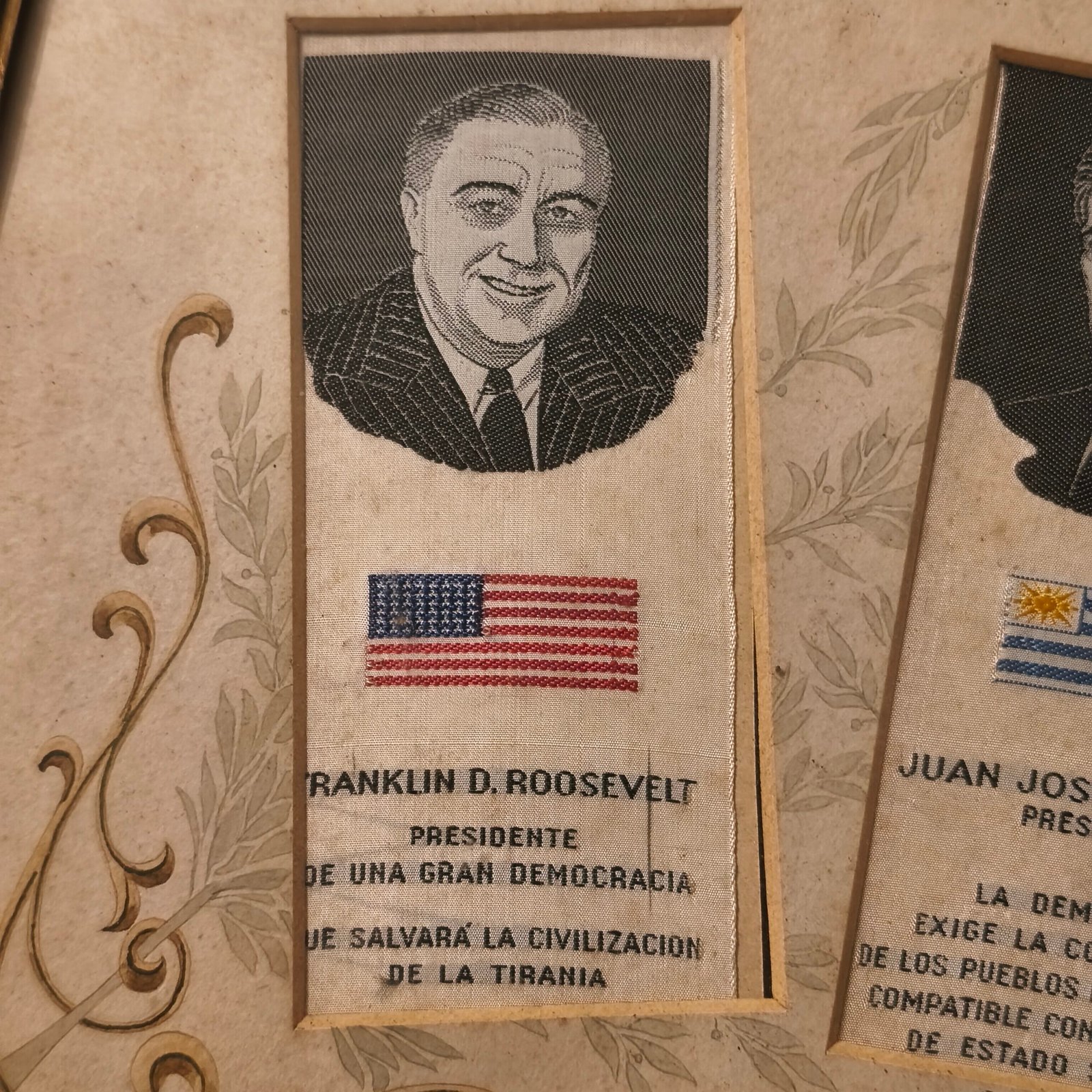 Cuadro conmemorativo de Juan José Amézaga y los Aliados, ca. 1943–1945. Cuadro conmemorativo de Juan José Amézaga y los Aliados, ca. 1943–1945.