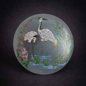 Elegante alhajero de cristal italiano D'ORO, ca. 1970.
