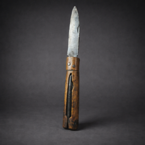 Navaja de oficio para trabajar cuero, ca. 1900.