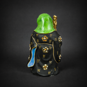 Figura japonesa en porcelana Satsuma, ca. 1950. Figura japonesa en porcelana Satsuma, ca. 1950.
