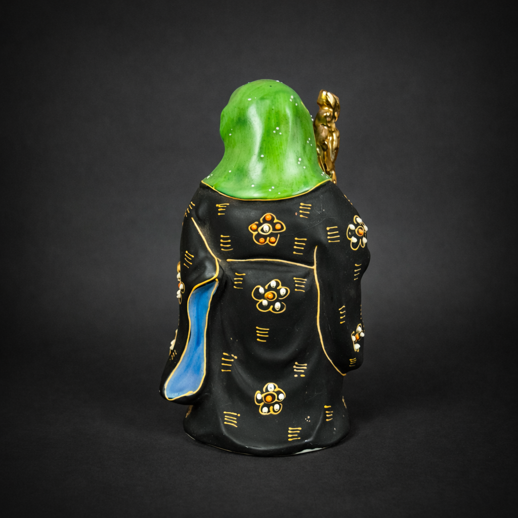 Figura japonesa en porcelana Satsuma, ca. 1950. Figura japonesa en porcelana Satsuma, ca. 1950.