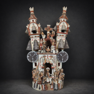 Iglesia-altar ayacuchana con Nacimiento y Pasión, ca. 1960.