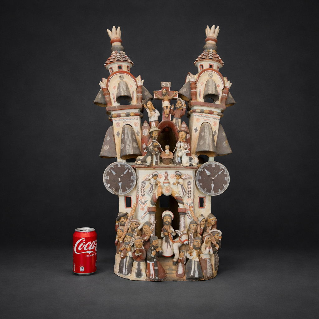 Iglesia-altar ayacuchana con Nacimiento y Pasión, ca. 1960. Iglesia-altar ayacuchana con Nacimiento y Pasión, ca. 1960.