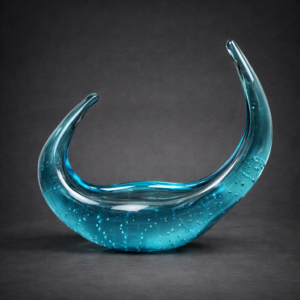 Cristal de Murano azul y uranio, ca. 1960.