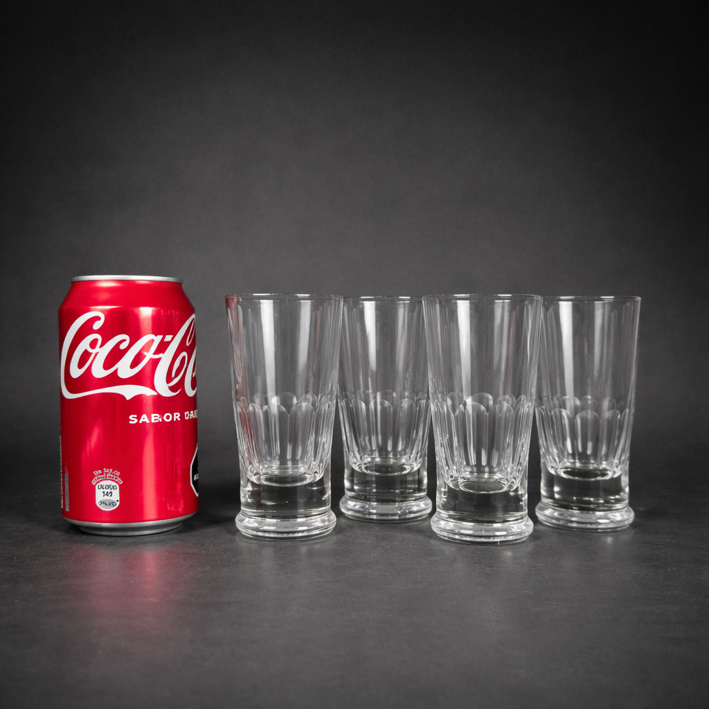 Vasos de cristal con uranio oculto, ca. 1950. Vasos de cristal con uranio oculto, ca. 1950.
