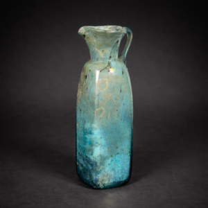 Botella de vidrio estilo romano tardío, ca. 1950.