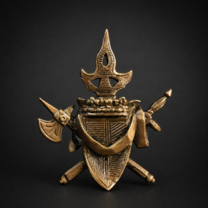 Aplique decorativo de inspiración militar, ca. 1910.