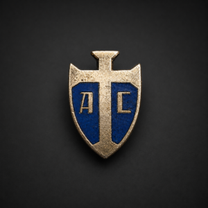 Prendedor oficial de Acción Católica, ca. 1940.