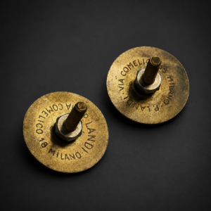 Insignias publicitarias Geloso Milano, ca. 1960.